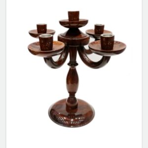 5-Arm Wooden Candle Stand / Candelabra
